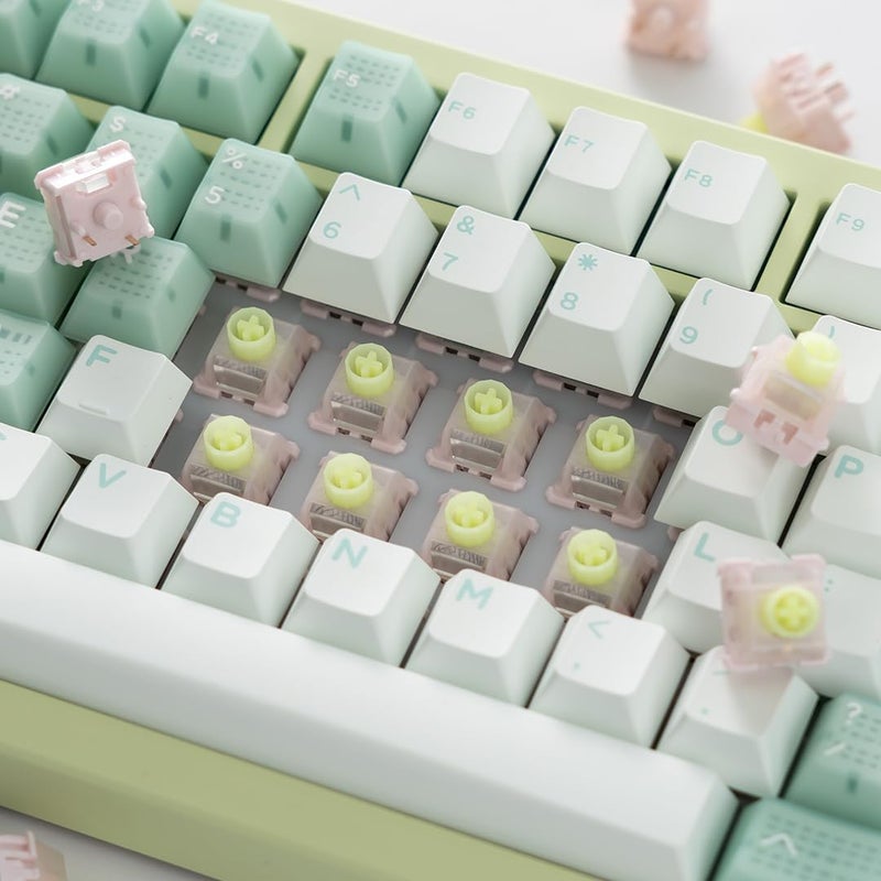 MELETRIX WS BigLucky Keyboard Switches, Mechanical Linear Switches with LED Diffuser 5 Pins Pre Lubed Key Switch for MX Mechanical Keyboard 35Pcs (Light Pink) - Image 2